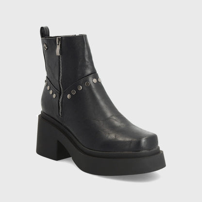 Botín Taco Negro Mujer 25670
