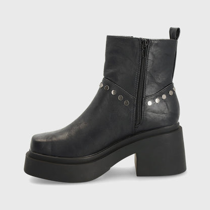 Botín Taco Negro Mujer 25670