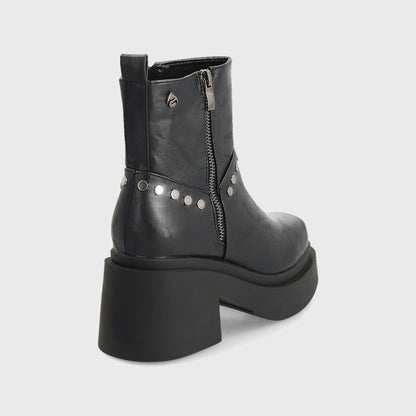 Botín Taco Negro Mujer 25670