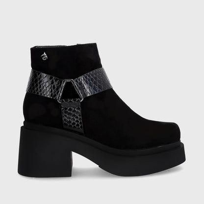 Botín Taco Negro Mujer 25673