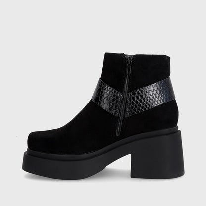 Botín Taco Negro Mujer 25673