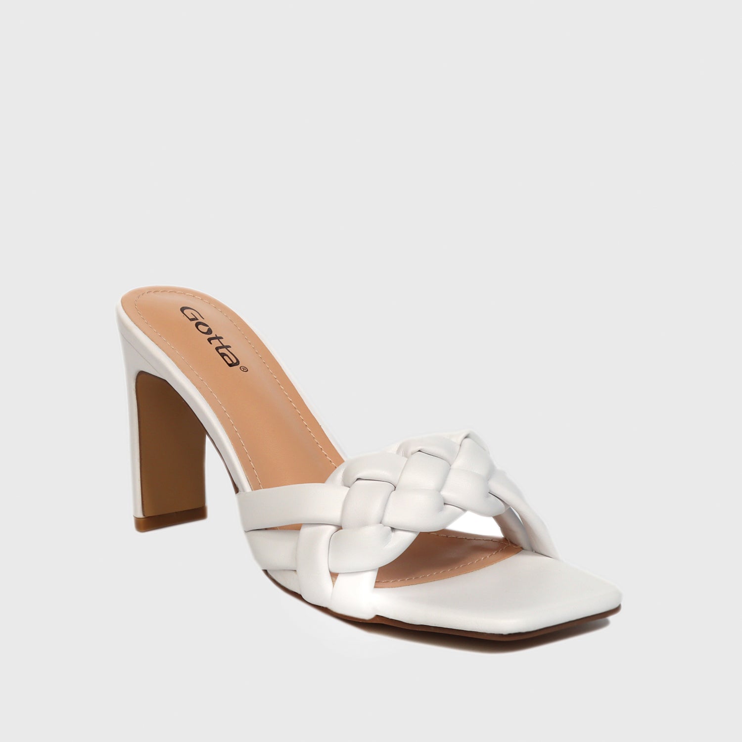 Sandalia Taco Blanca Mujer 25701