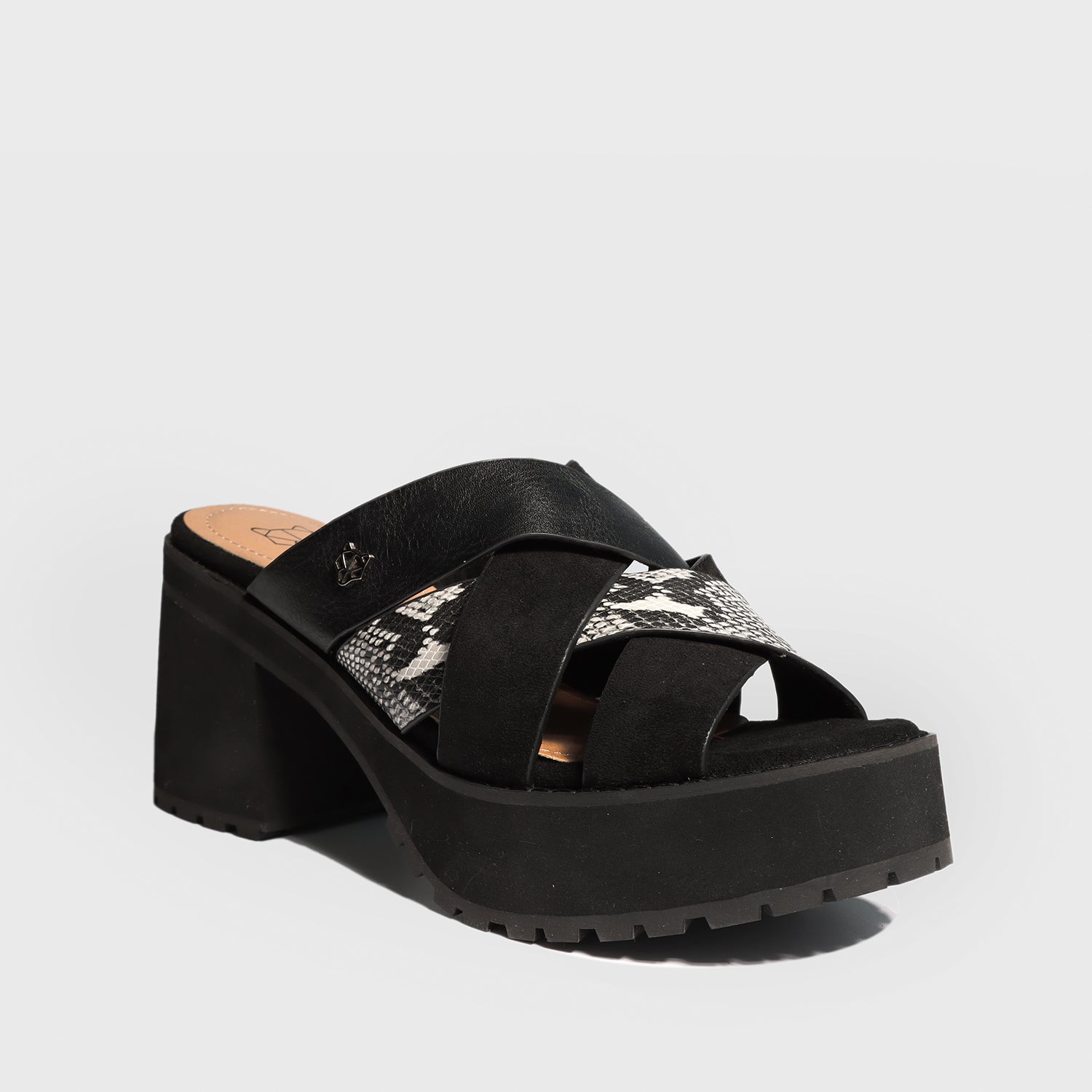 Sandalia Negra Mujer 25795
