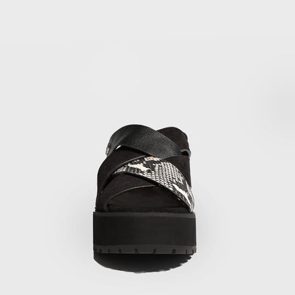 Sandalia Negra Mujer 25795