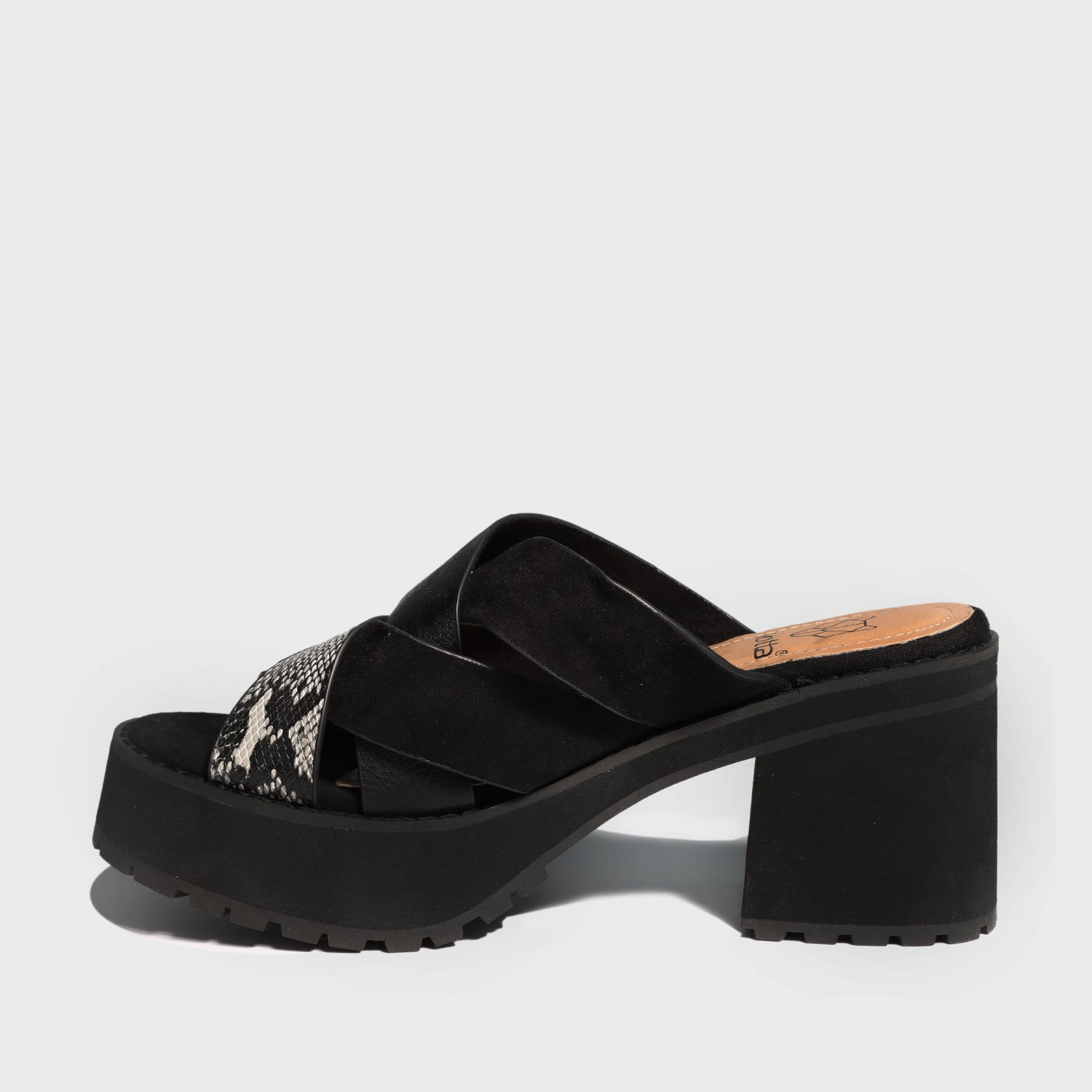 Sandalia Negra Mujer 25795