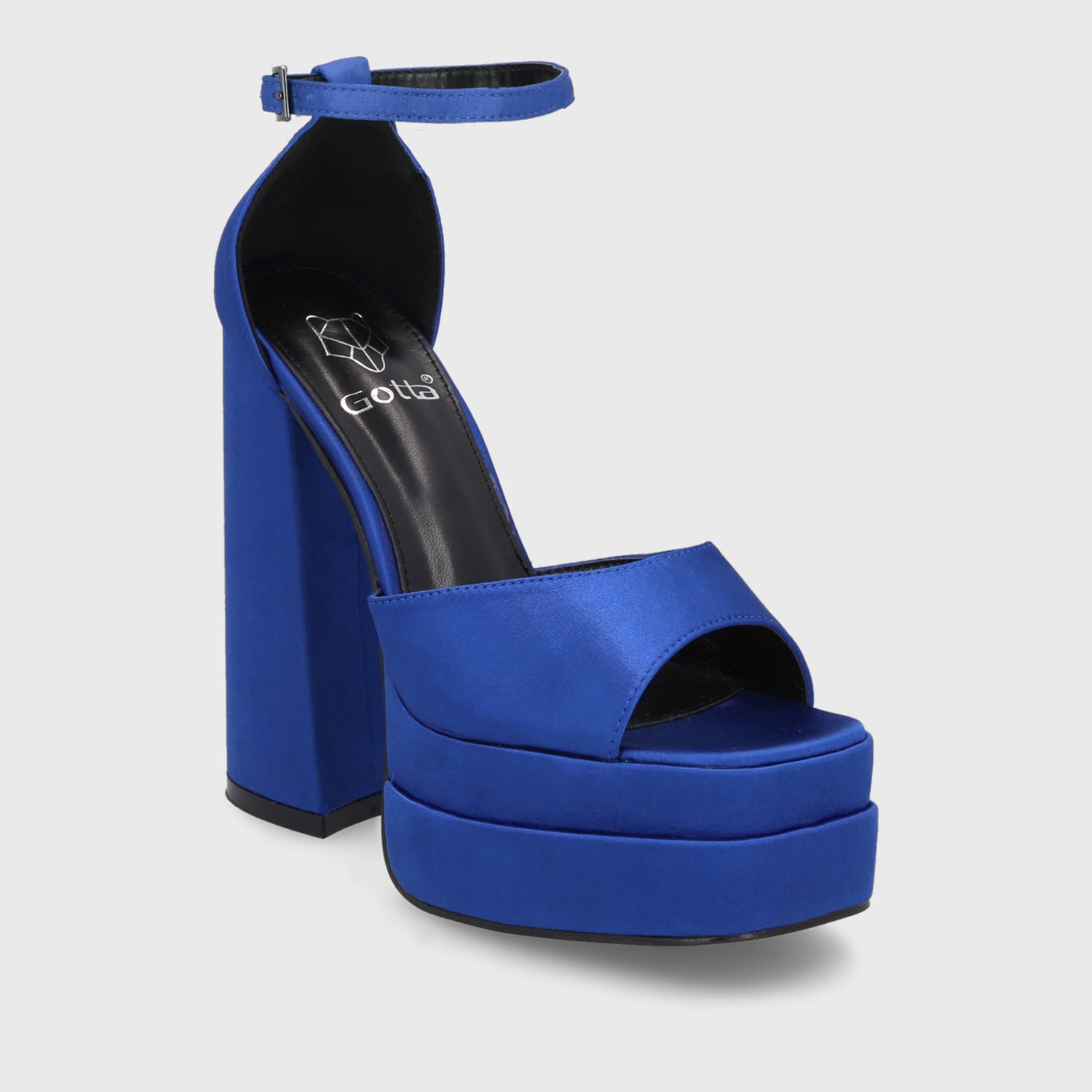 Sandalia Plataforma Azul Mujer 25911