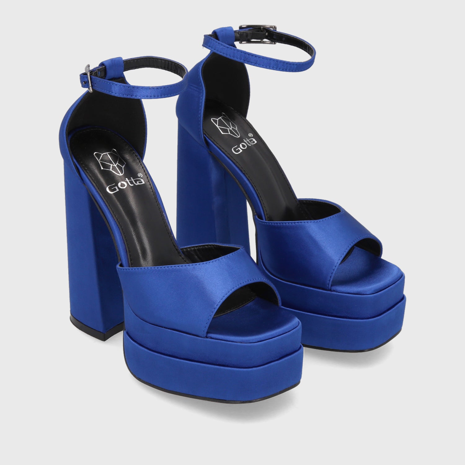 Sandalia Plataforma Azul Mujer 25911