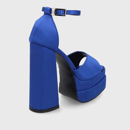 Sandalia Plataforma Azul Mujer 25911