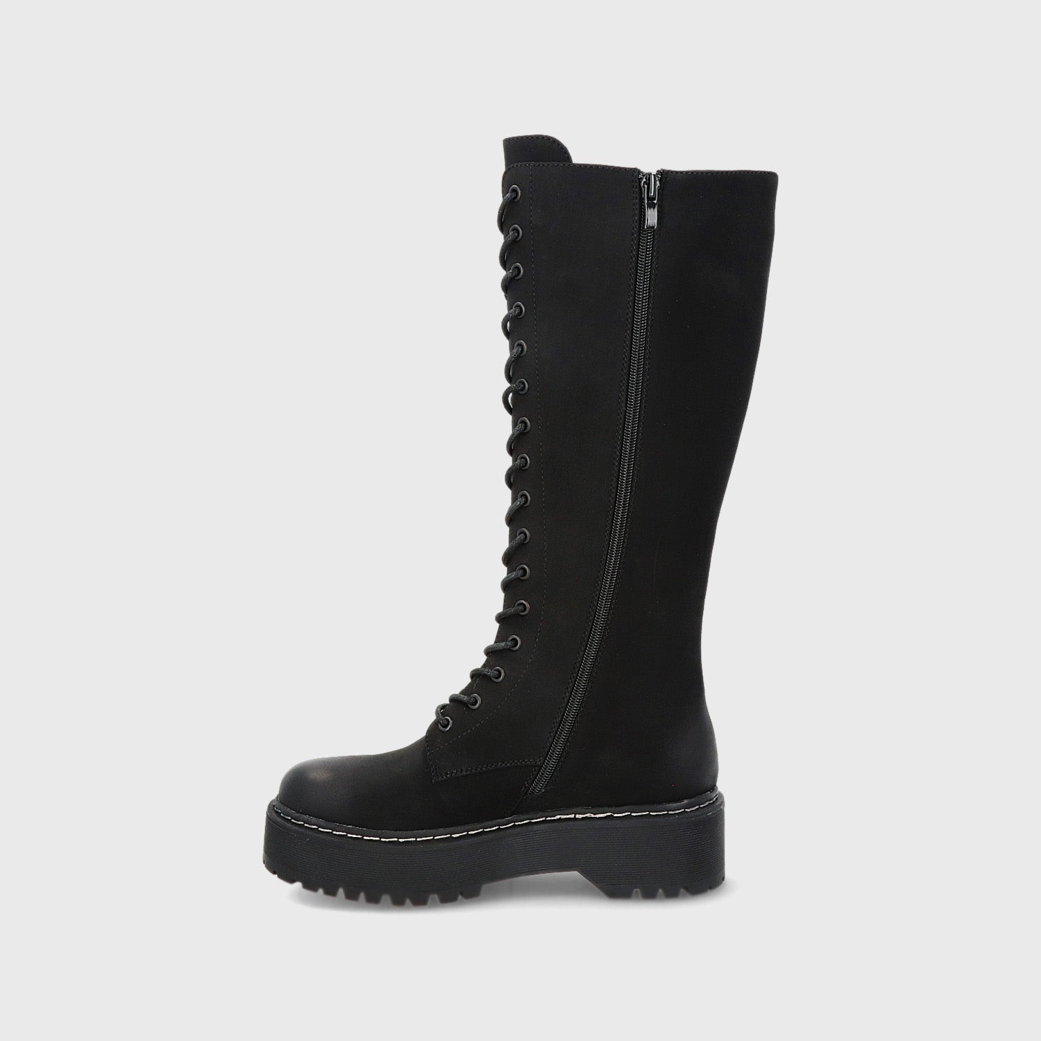 Bota Plataforma Negra Mujer 26061
