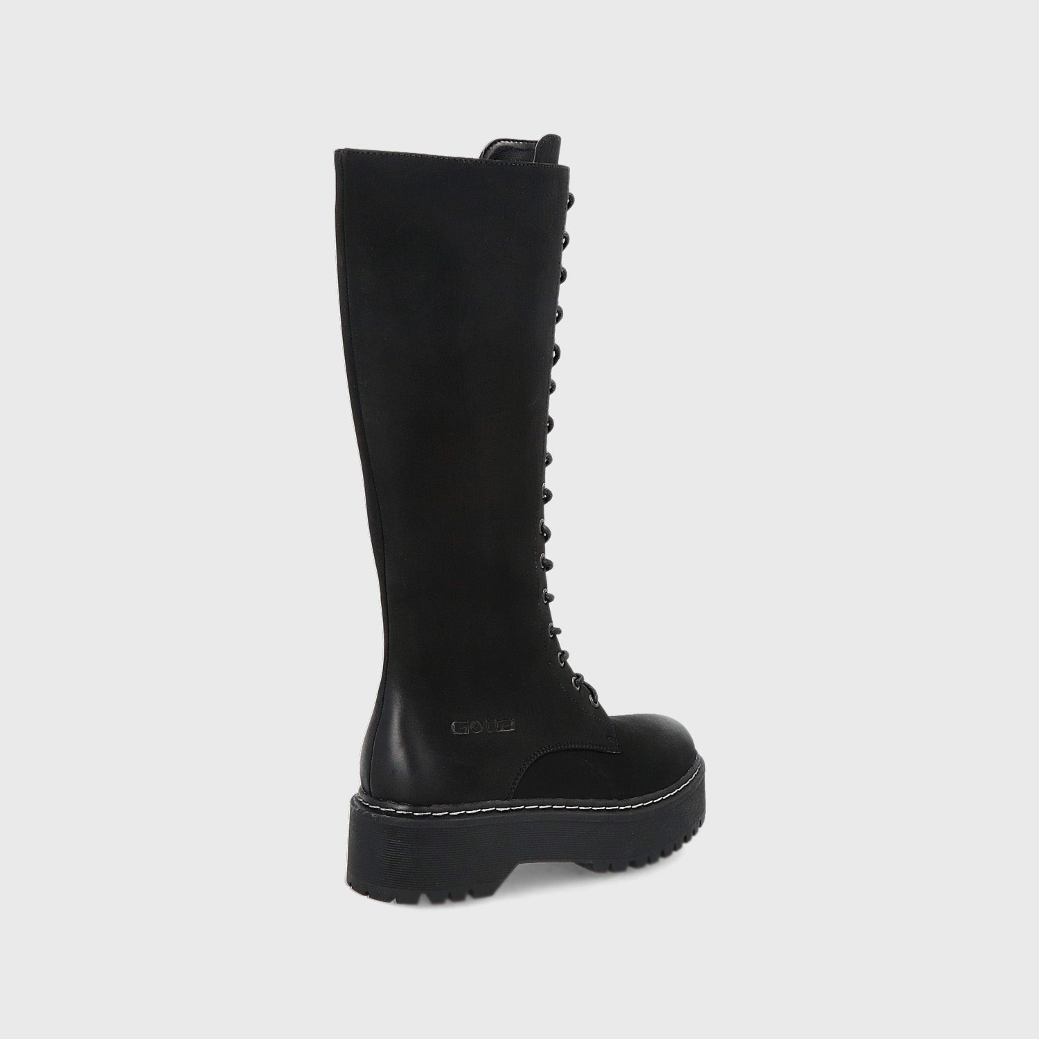 Bota Plataforma Negra Mujer 26061