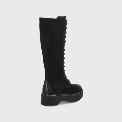 Bota Plataforma Negra Mujer 26061