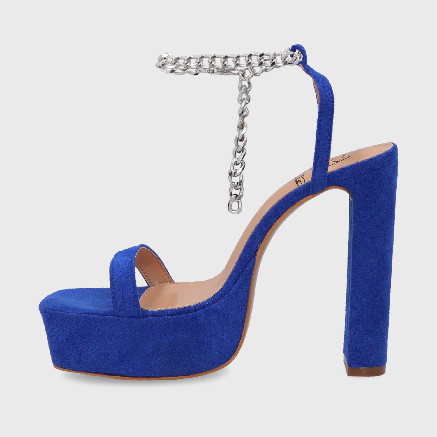 Sandalia Taco Azul Mujer 35101