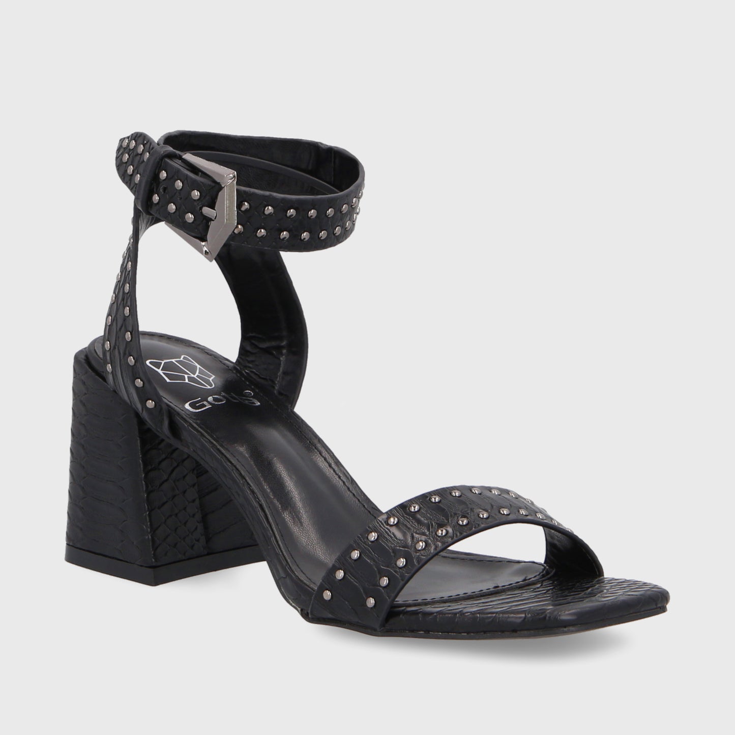 Sandalia Taco Negra Mujer 35131
