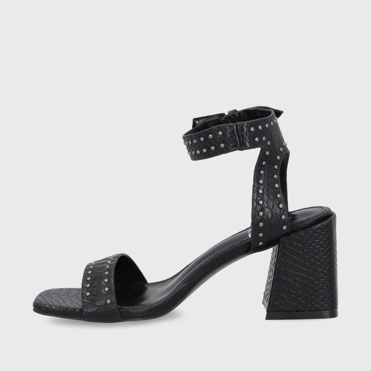 Sandalia Taco Negra Mujer 35131