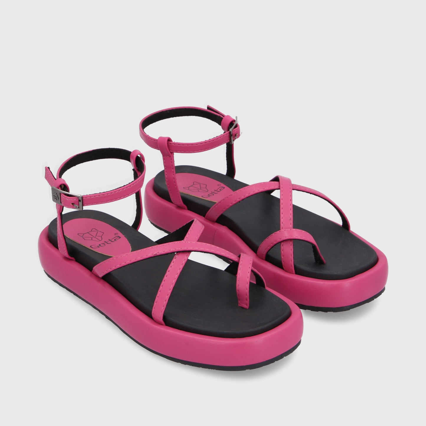 Sandalia Plana Fucsia Mujer 35210