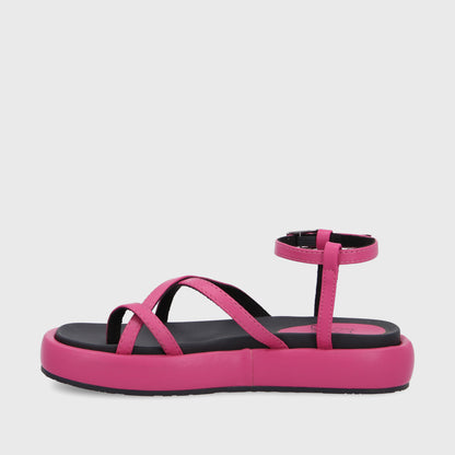 Sandalia Plana Fucsia Mujer 35210