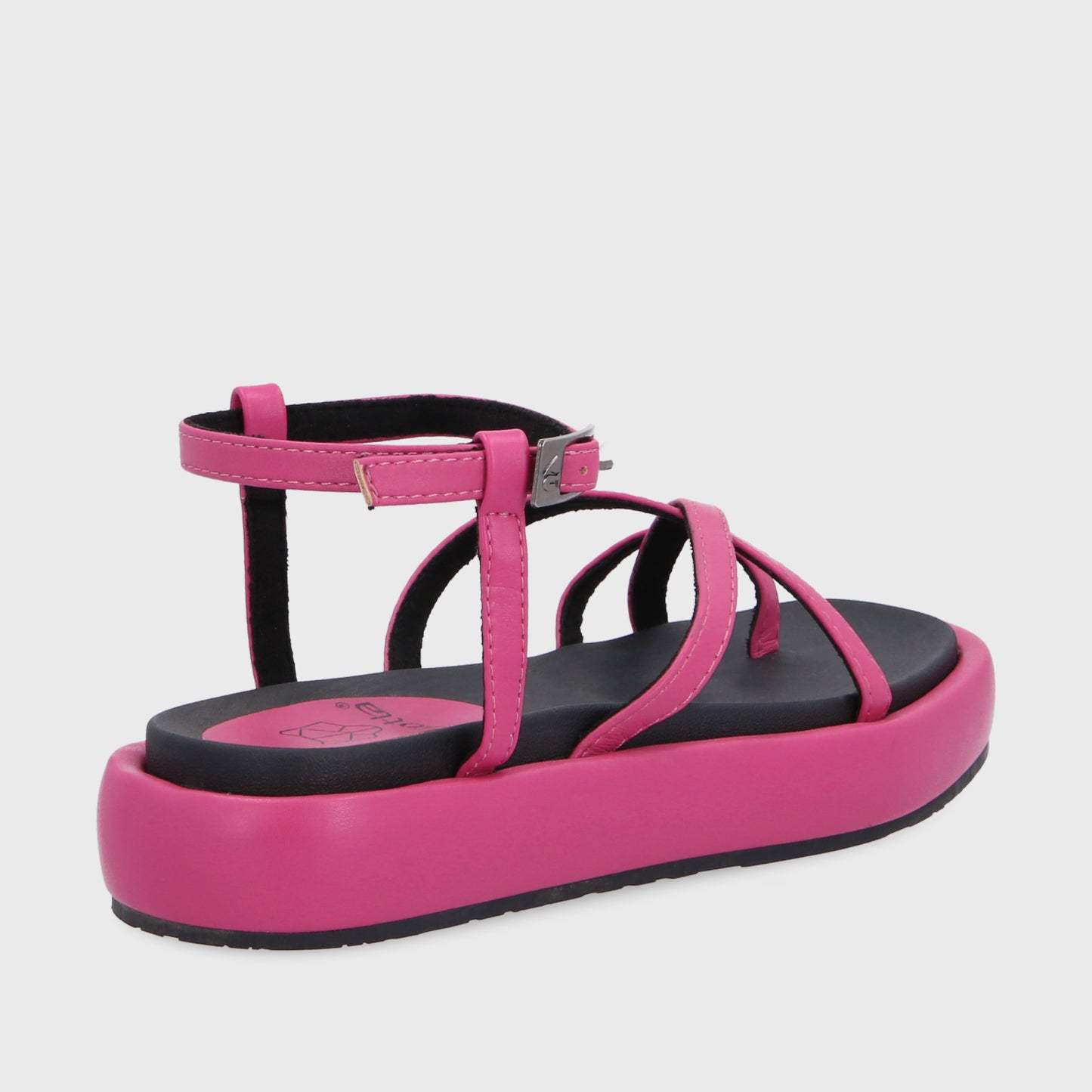 Sandalia Plana Fucsia Mujer 35210