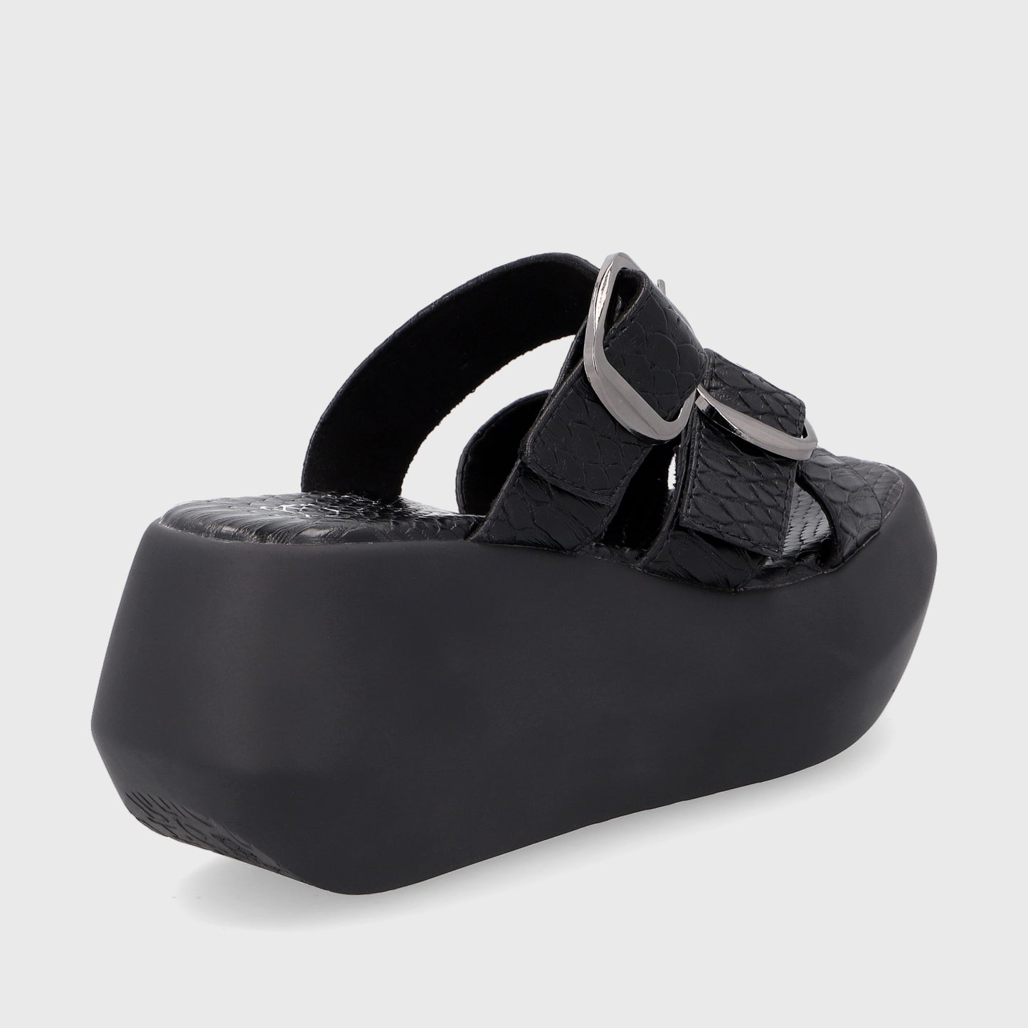 Sandalia Plataforma Negra Mujer 35232