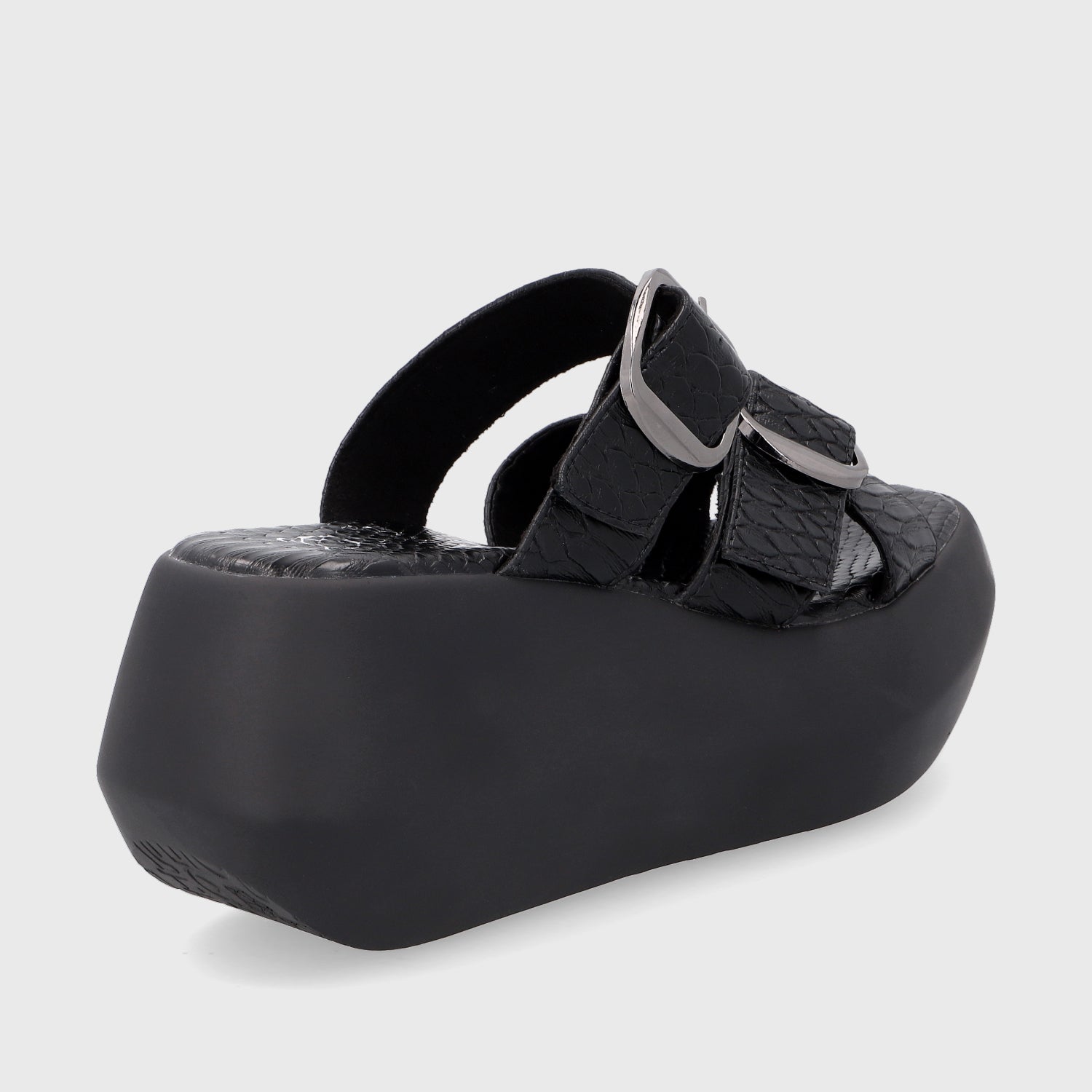 Sandalia Plataforma Negra Mujer 35232