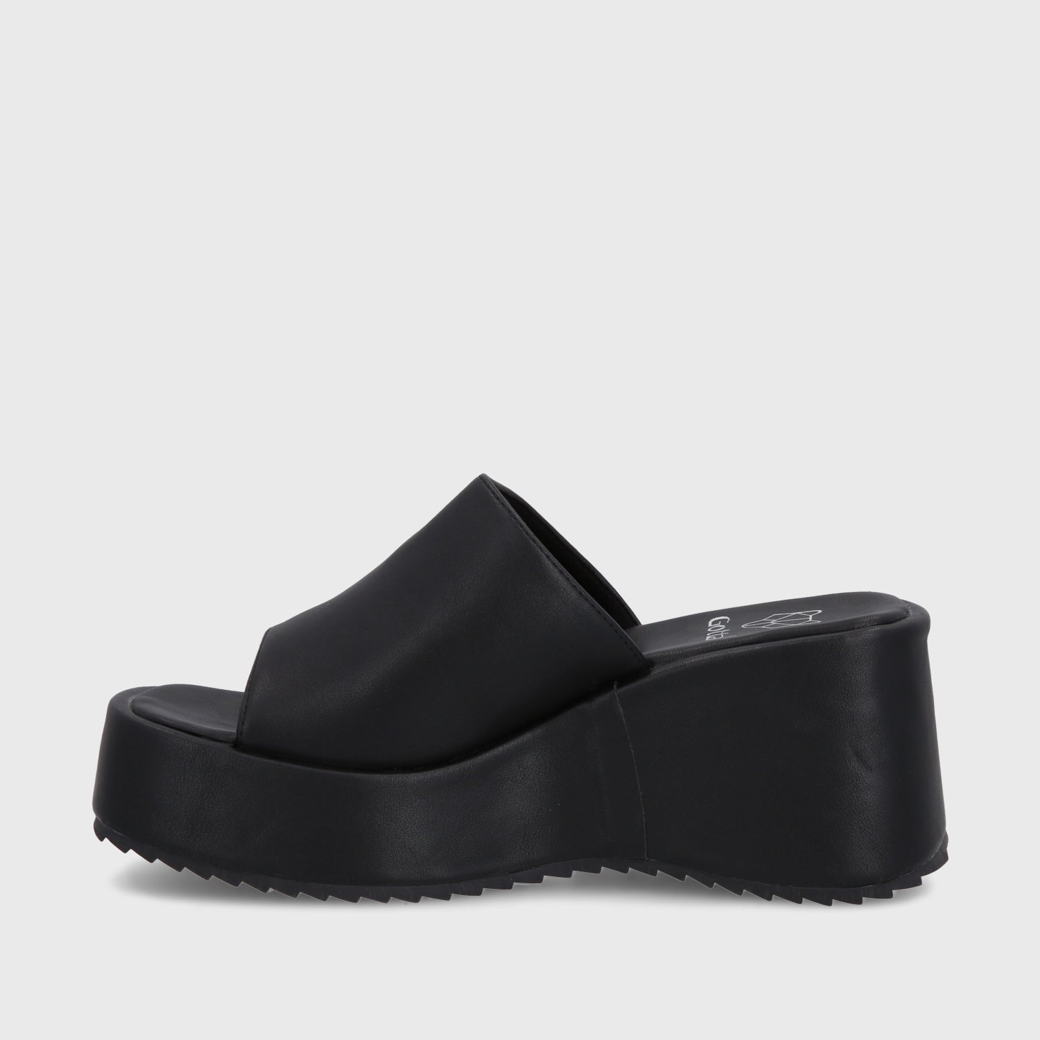 Sandalia Plataforma Negra Mujer 35240
