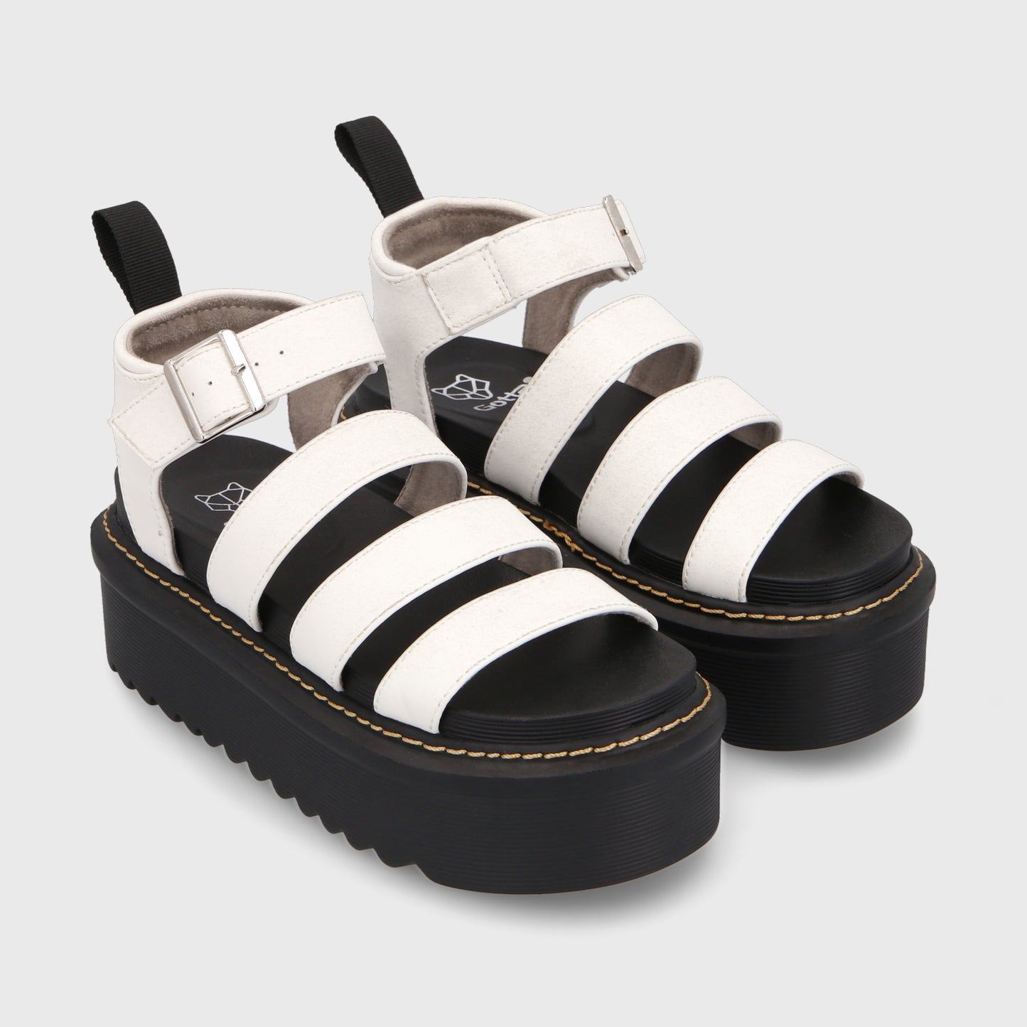 Sandalia Plataforma Blanca Mujer 35300