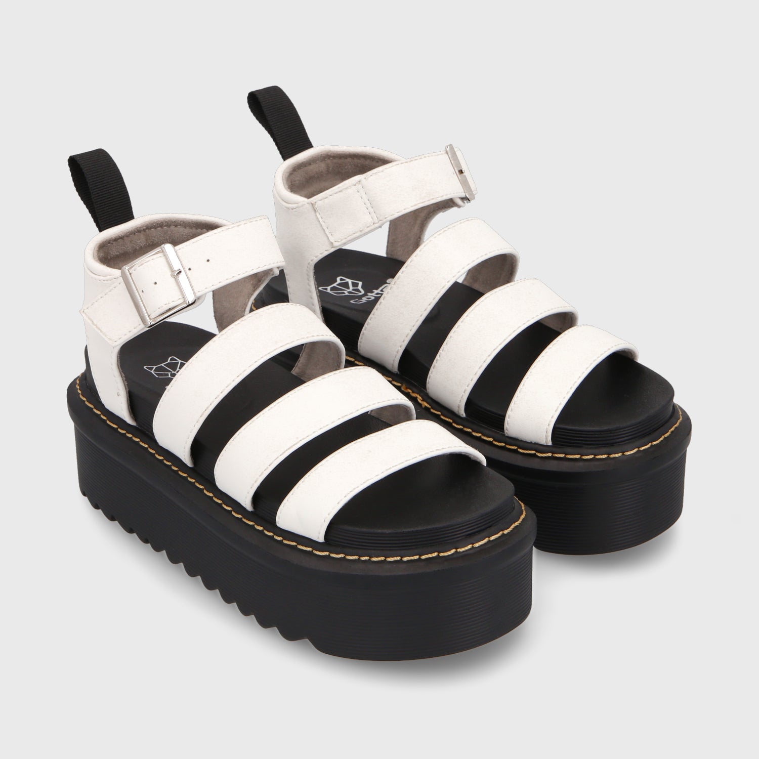 Sandalia Plataforma Blanca Mujer 35300