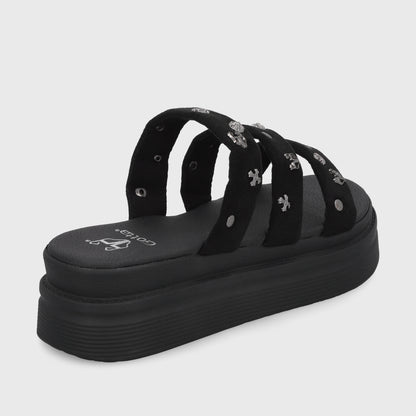 Sandalia Negra  Mujer 43012