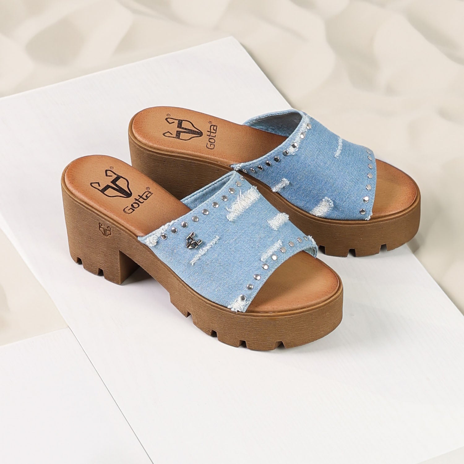 Sandalia Denim Mujer 43022