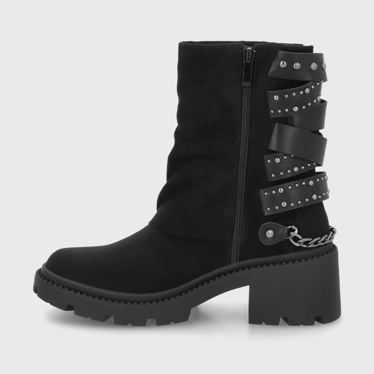 Botin Taco Negro Mujer 45746