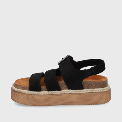 Sandalia Negra  Mujer 45862