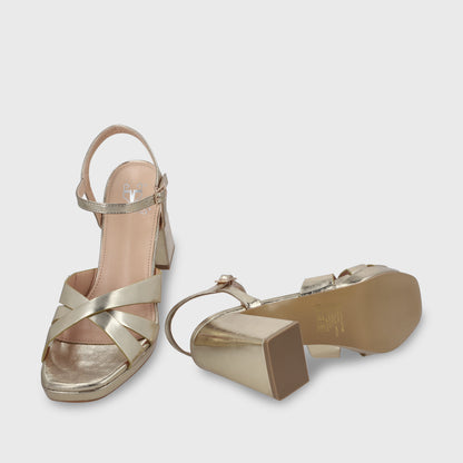 Sandalia Taco Cobre Mujer 45902