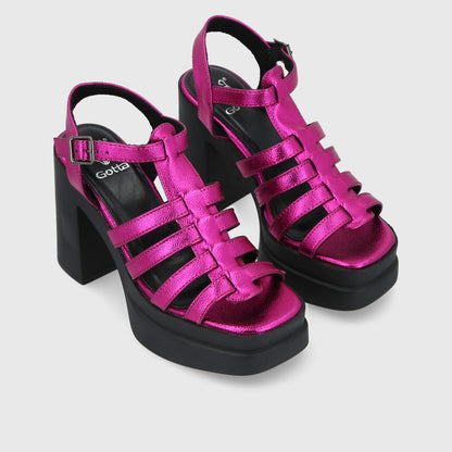 Sandalia Fucsia Mujer 45951