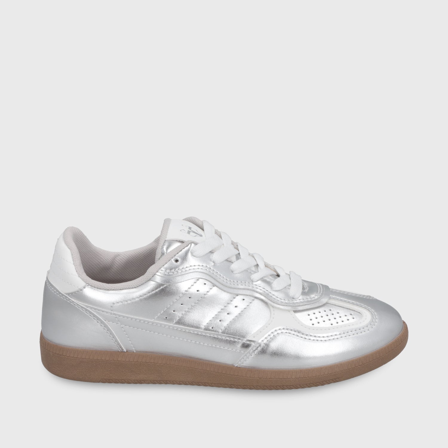 Zapatilla Plana Plateada Mujer 48062