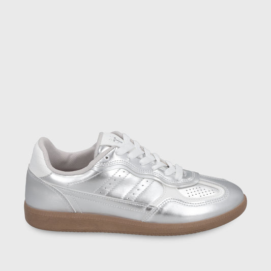 Zapatilla Plana Plateada Mujer 48062