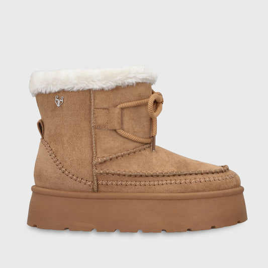 Botín Plataforma Camel Mujer 48115