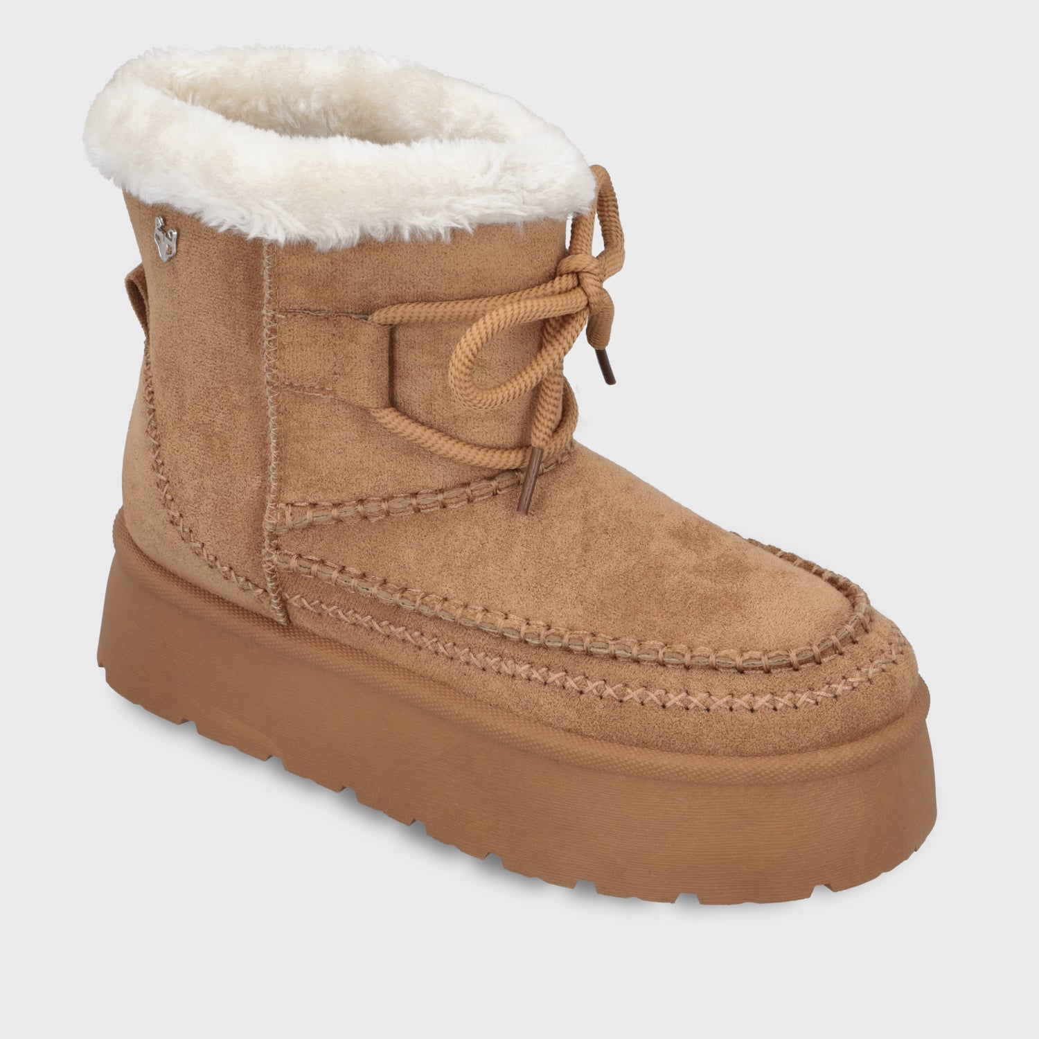 Botín Plataforma Camel Mujer 48115