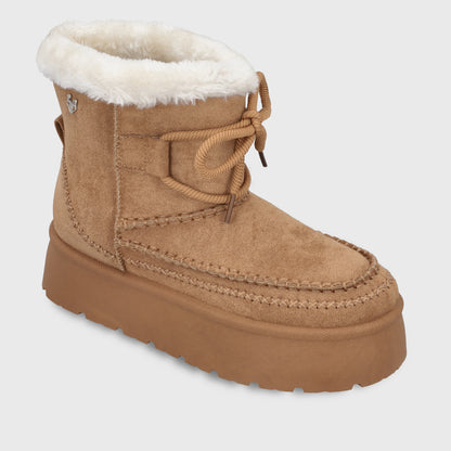 Botín Plataforma Camel Mujer 48115