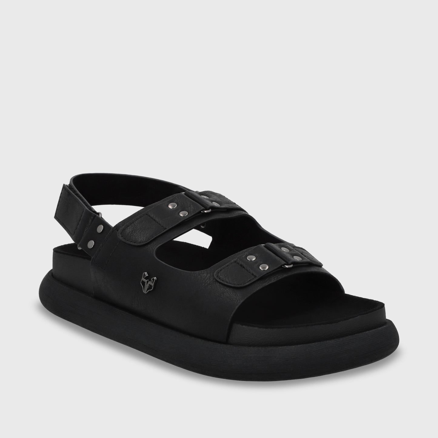 Sandalia Plana Negro Mujer 53701