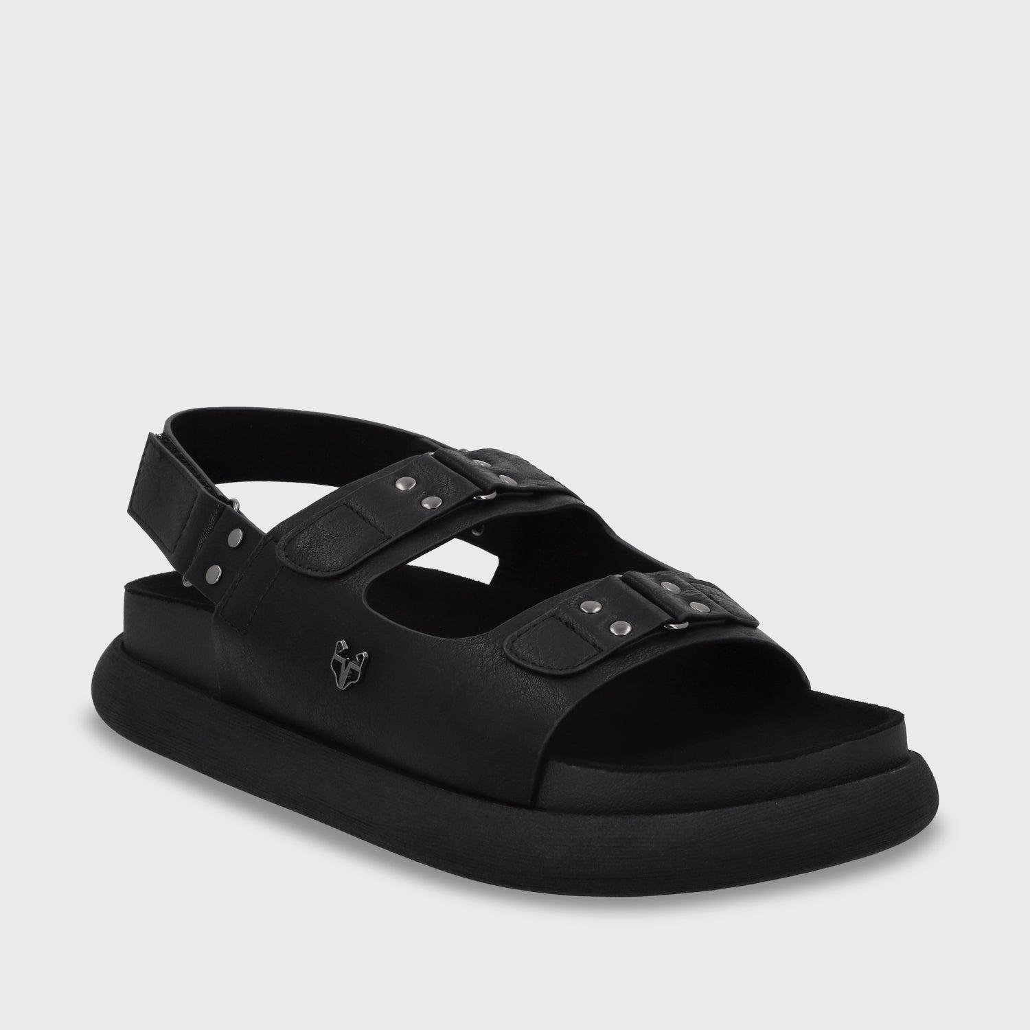 Sandalia Plana Negro Mujer 53701