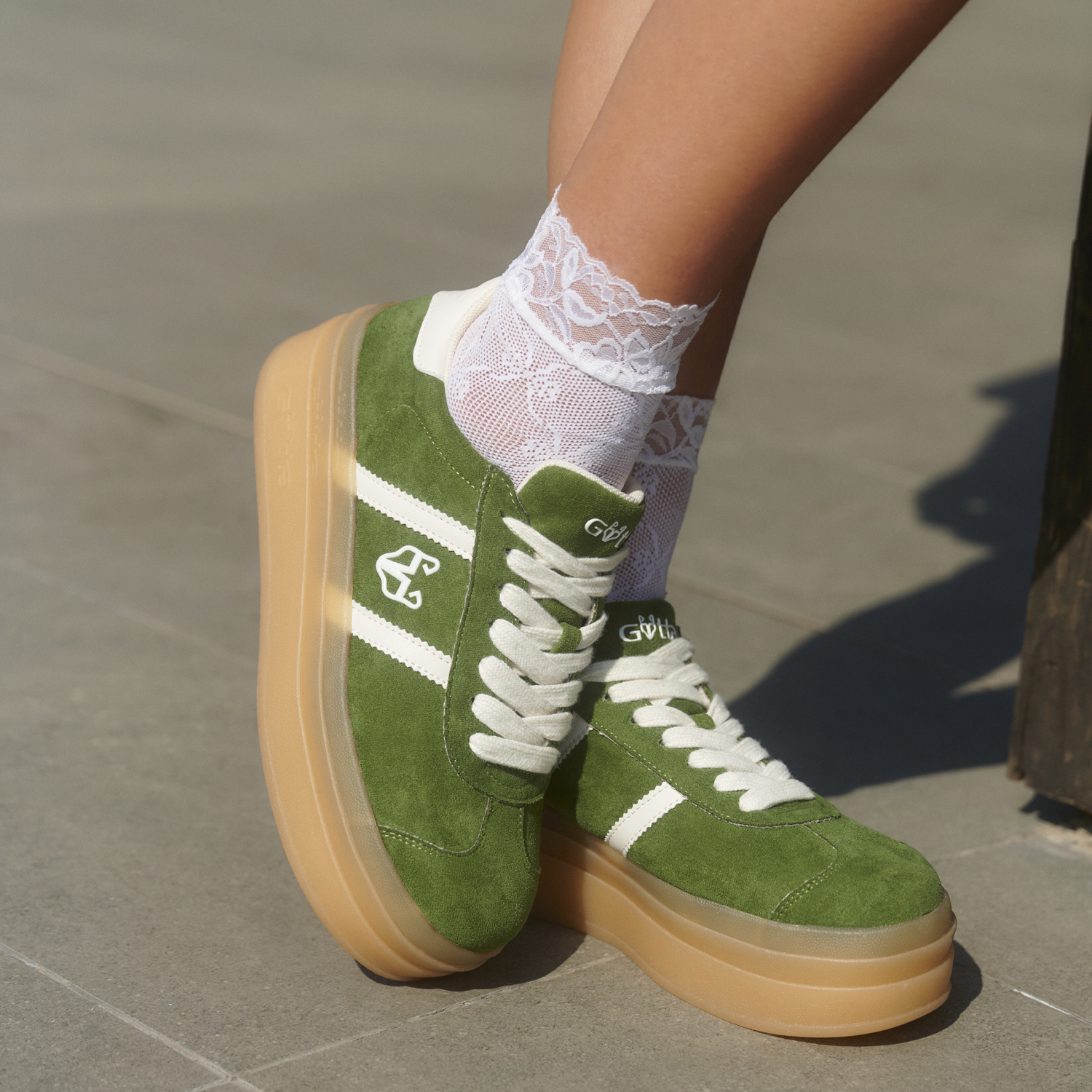 Zapatilla Plataforma Verde Mujer 53750