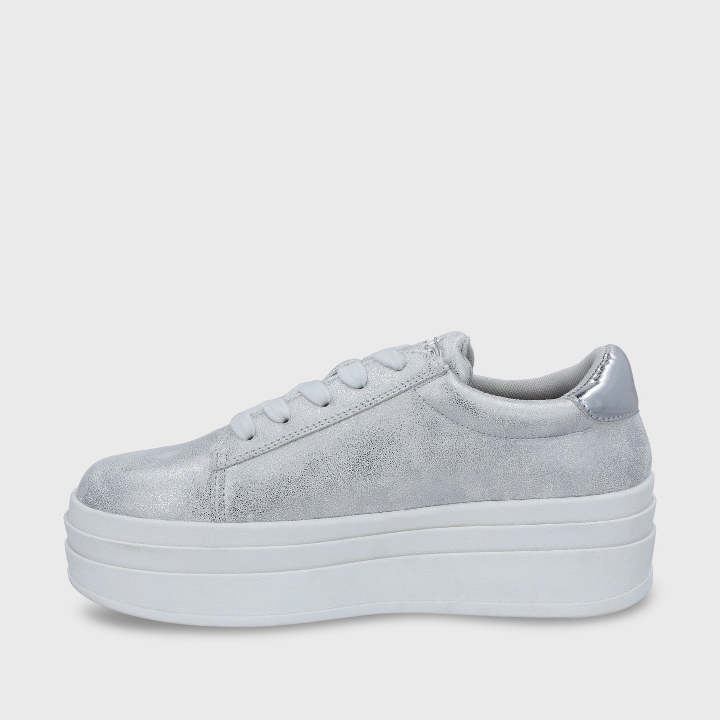 Zapatilla Plataforma Plateado Mujer 53751