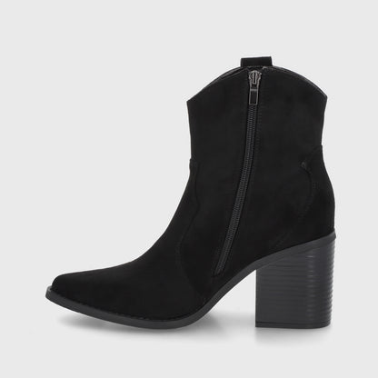 Botín Taco Negro Mujer 53780