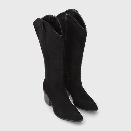 Bota Taco Negra Mujer 53782
