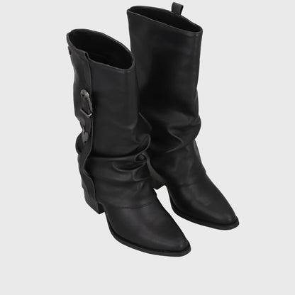 Bota Taco Negra Mujer 53784