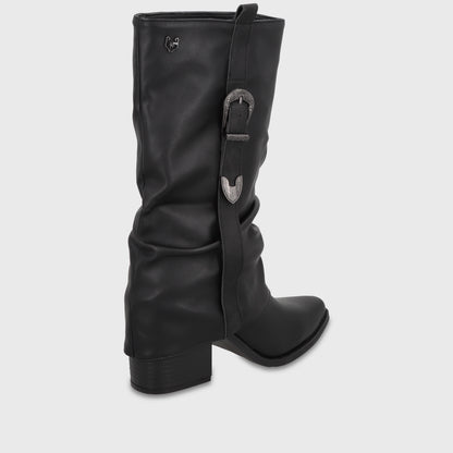 Bota Taco Negra Mujer 53784