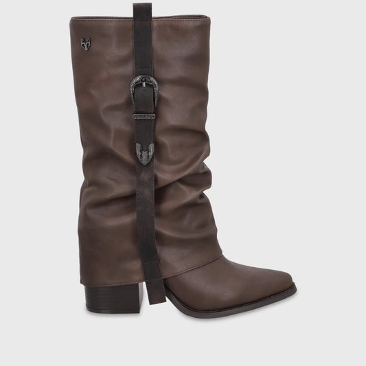 Bota Taco Café Mujer 53784