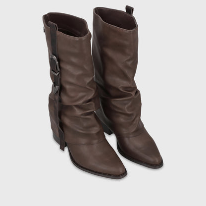 Bota Taco Café Mujer 53784
