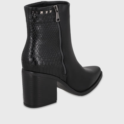 Botín Taco Negro Mujer 53785