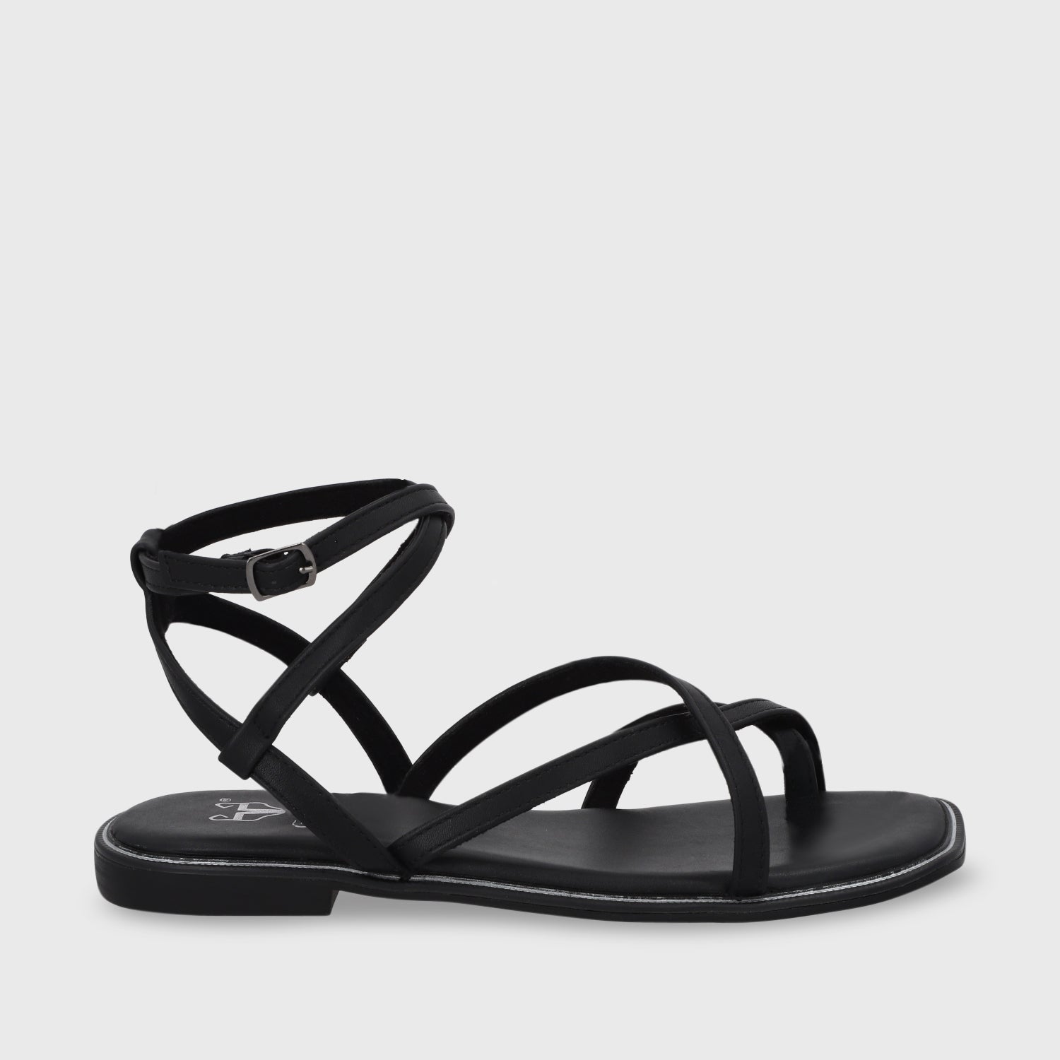 Sandalia Plana Negra Mujer 55221- Gotta Days
