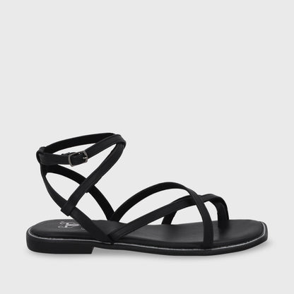 Sandalia Plana Negra Mujer 55221- Gotta Days